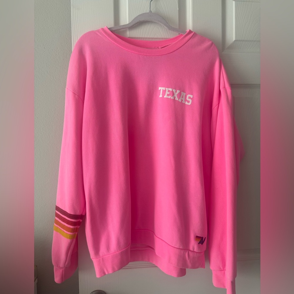 Aviator Nation Vibrant Pink Pullover